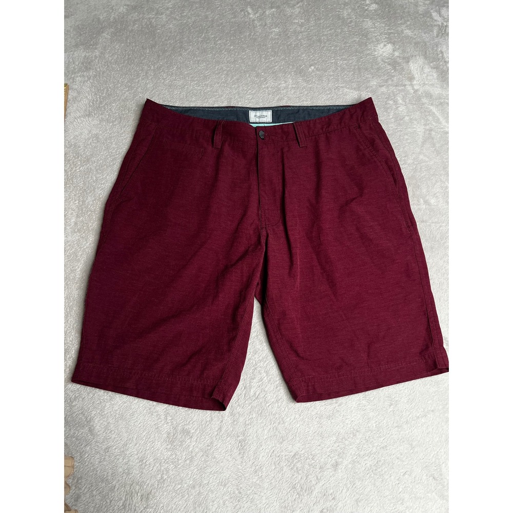 7 Diamonds Performance‎ Velocity Shorts Mens size 34 Burgundy Heathered Stretch